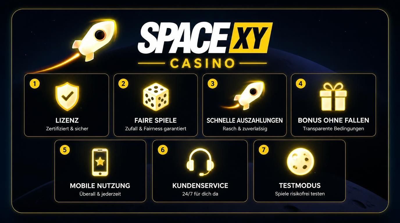  Sieben Bewertungskriterien mit Icons dargestellt 
